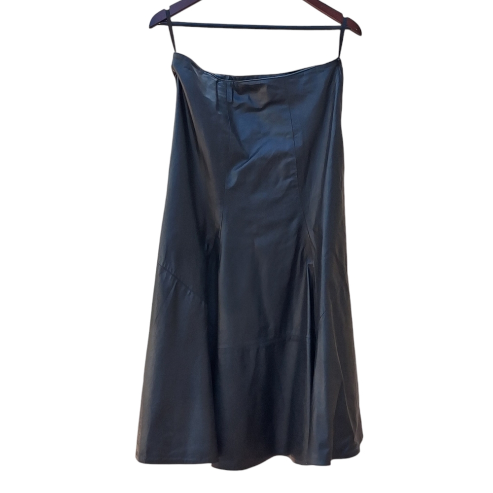 Vintage Wilsons Leather Midi Skirt Mermaid Dark Feminine Academia Witchy Goth - Picture 2 of 11